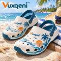 Vuxqeni™ Tropical Sunset Clogs | Lightweight Breathable Beach &amp; Water Shoes