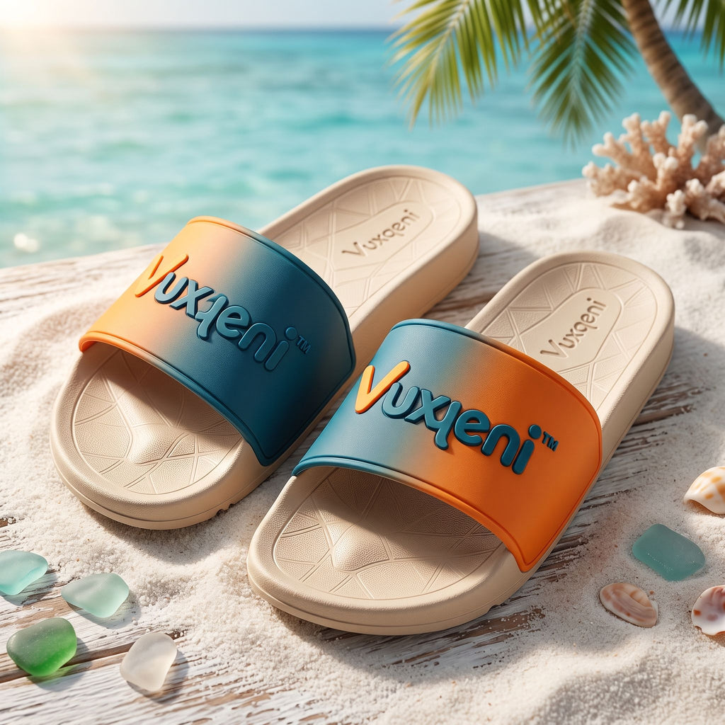 Vuxqeni™ Unisex Sunset Gradient Cloud Slides – Ergonomic Non-Slip Beach &amp; Pool Slide Sandals