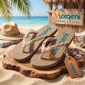 Vuxqeni™ Women's Boho Braided Rope Flip-Flops with Beaded Accents